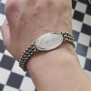 Silvertone Vintage Emma Bracelet